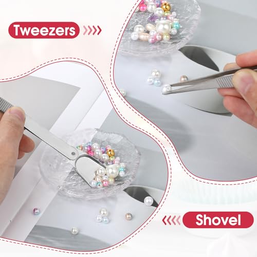 4pcs Sprinkles Tools for Cake Decorating, 4 Claw Sprinkle Pen Pearl Grabber Cake Decorating Tools Set Stainless Steel Cake Tweezers Pearl Sprinkle Spoon with Shovel Head Cake Cookie Cupcake Decoration
