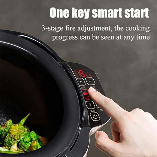 Beachtiful Automatic Cooking Machine, 6L Auto Cooking Wok Fried Rice Machine,One-Click Smart Start, 360 ° Automatic Rotation, for Stir Frying,Stewing,Cooking,220V2000W