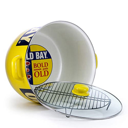 Golden Rabbit Enamelware Soup or Stock Pot, 18 quart, Old Bay