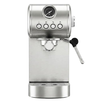Milaroma Espresso machine 20 Bar, Espresso Maker with Powerful Steam Milk Frother, Stainless Steel Coffee Machine with Fast Heating System for Latte, Cappuccino