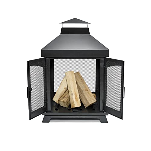 Endless Summer 45" Wood Burning Steel Outdoor Fireplace