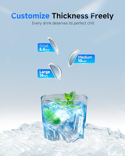 ICEVIVAL Crescent Ice Maker Countertop, 35Lbs/24H, Clear Ice Maker with Self-Cleaning & Timer, 16 Crystal-Clear Ice in 12 Mins, Countertop Ice Makers for Home, Office or Party