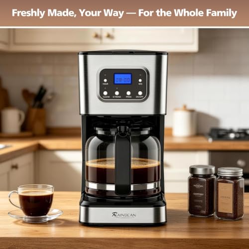 10-Cup Programmable Coffee Maker,Drip Coffee Machine for Home and Office
