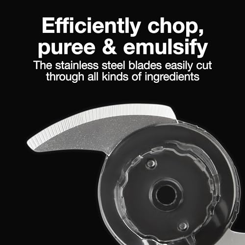 Proctor Silex Durable Electric Vegetable Chopper & Mini Food Processor for Chopping, Puree & Emulsify, 1.5 Cup, Black