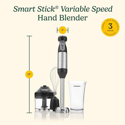 Cuisinart CSB-179 Smart Stick Variable Speed Hand Blender, Stainless Steel