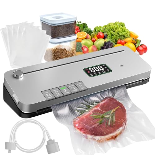 7-in-1 Food Vacuum Sealer Machine, 75kPa Household Kitchen Sealer, 20 Bags
