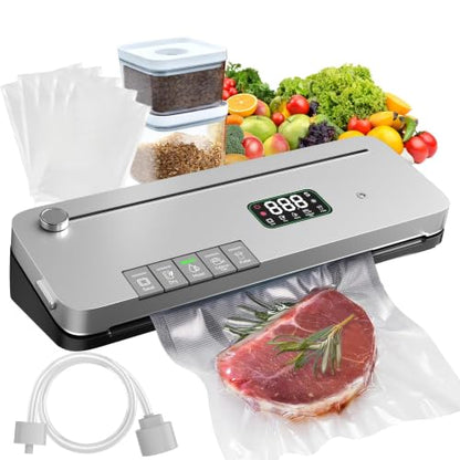 7-in-1 Food Vacuum Sealer Machine, 75kPa Household Kitchen Sealer, 20 Bags