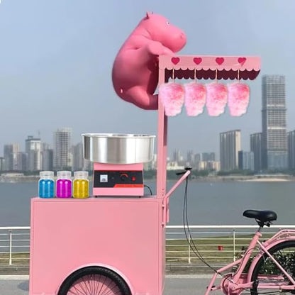 Commercial Cotton Candy Machine, Electric Floss Maker With Stainless Steel Bowl, For Home Party Carnival,pink