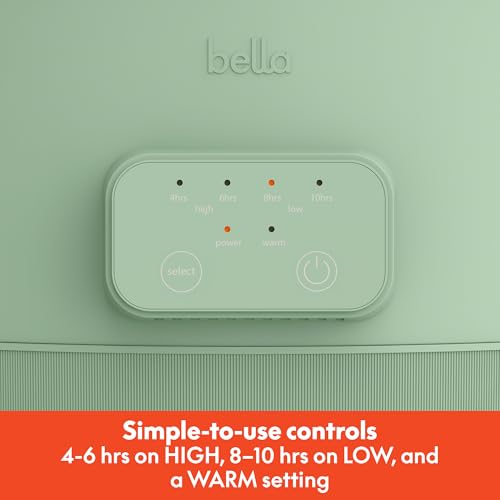 bella SAVOR 6qt Programmable Non-Toxic Slow Cooker, Seaglass