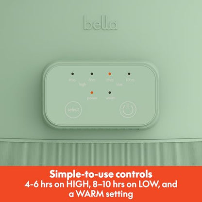 bella SAVOR 6qt Programmable Non-Toxic Slow Cooker, Seaglass