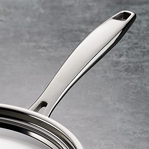 Tramontina Signature Tri-Ply Clad Stainless Steel 2-Quart Sauce Pan with Lid, Induction-Ready, Dishwasher-Safe, NSF-Certified, Made in Brazil