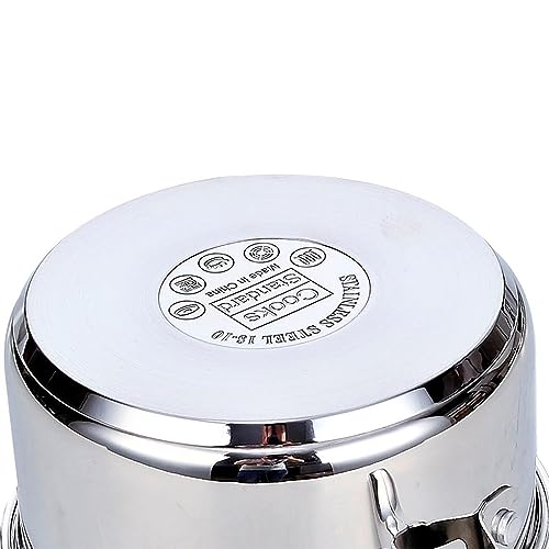 Cooks Standard Dutch Oven Casserole with Glass Lid, 7-Quart Classic Stainless Steel Stockpot, Silver