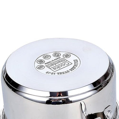 Cooks Standard Dutch Oven Casserole with Glass Lid, 7-Quart Classic Stainless Steel Stockpot, Silver