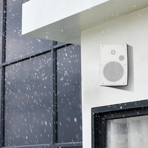 STUDIOFINIX 6.5 Inch Outdoor Speakers Wall-Mounted 800W - Waterproof and High-Performance Audio Solution for Indoor/Outdoor,Home,Patio,Garden,Backyard(4 Passive Speakers Bundle/White)