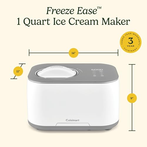 Cuisinart Ice Cream Maker Machine, Automatic, No Pre-Freezing, 1-Qt