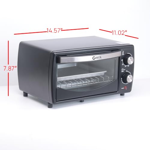GOLUX 9.6L 4 Slices Countertop Toaster Oven 9.6L 4 Slices Compact Size