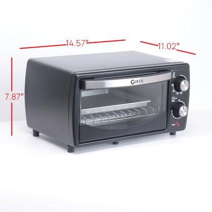 GOLUX 9.6L 4 Slices Countertop Toaster Oven 9.6L 4 Slices Compact Size