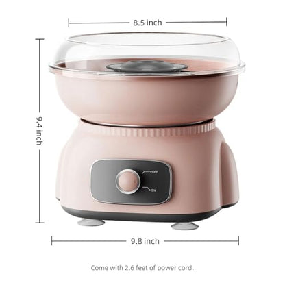 Cotton Candy Maker, Mini Pink Cotton Candy Machine for Weddings, Birthday Parties, Christmas and Halloween, Easy to Clean, Home Use
