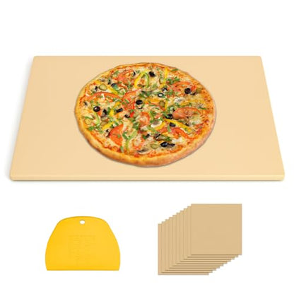 Extra Large Pizza Stone 22" x 14",Rectangular Pizza Grilling/Baking Stone 22 Inch,Industrial Commercial Home Oven Stone,Ideal for Grilling Baking Several Pizzas Bread