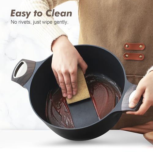 SENSARTE Pots and Pans Set Non stick, Non toxic Healthy Induction Cookware Sets, 26 Pcs Nonstick Kitchen Cooking Set, w/Frying Pans Set, Saucepans Set, Stockpots Set, PFOA PFOS Free, Black