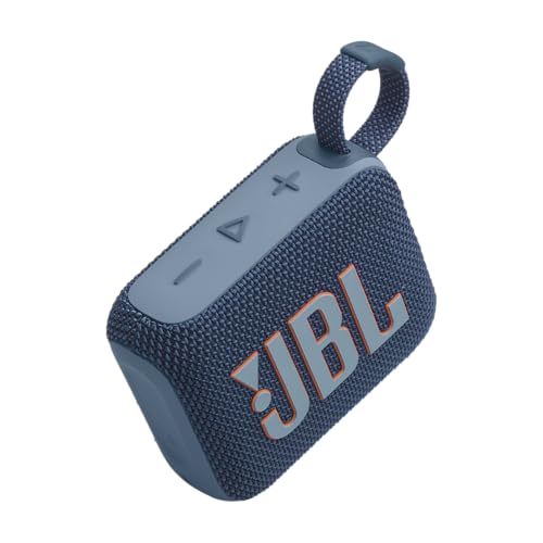 JBL Go 4 - Ultra-Portable, Waterproof and Dustproof Bluetooth Speaker, Big JBL Pro Sound with Punchy bass, 7-Hour Built-in Battery, Made in Part with Recycled Materials (Blue)