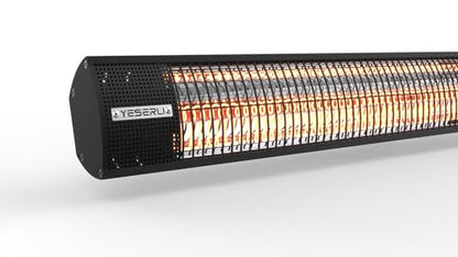 YESERLl Electric Patio Heater with Remote Control- 1500w Outdoor Heater Fast Heating with 3 Power Setting, WallMounted Carbon Infrared Heater Quiet - IP55 Waterproof and 24H Timer for Snow Outdoor