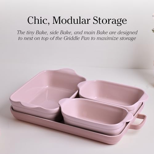 Our Place Bakeware Set | 5-Piece Ceramic Bakeware Collection with Stovetop-to-Oven Griddle Pan | PFAS-Free Non-Toxic Nonstick Pans, Oven Mat & Baking Dishes | Steam