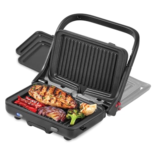 Dash MultiMaker Flex Press Grill System, Removable Plates, Forged Iron