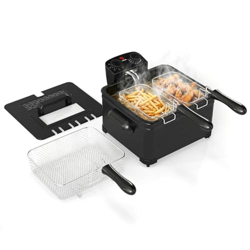 DORTALA 5L Electric Deep Fryer with 3 Detachable Frying Baskets