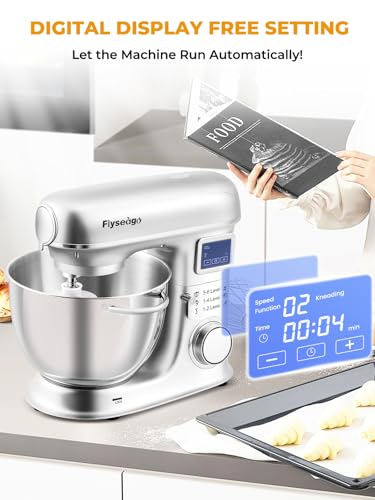 Flyseago Stand Mixer 8-IN-1 8.5Qt 2000W 6 Speed Multifunction Fermentation