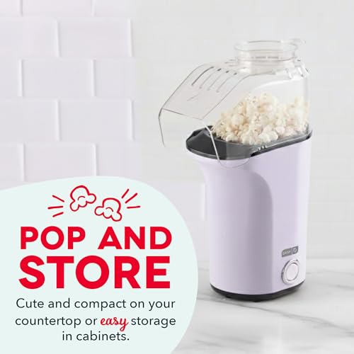 Dash Fresh Pop Popcorn Maker, 16-Cup Hot Air Popper, Lavender