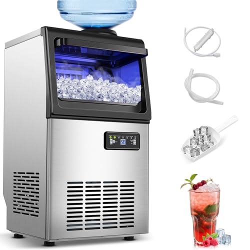 Zomagas 110LBS/24H Commercial Ice Maker Machine Under Counter/Freestanding