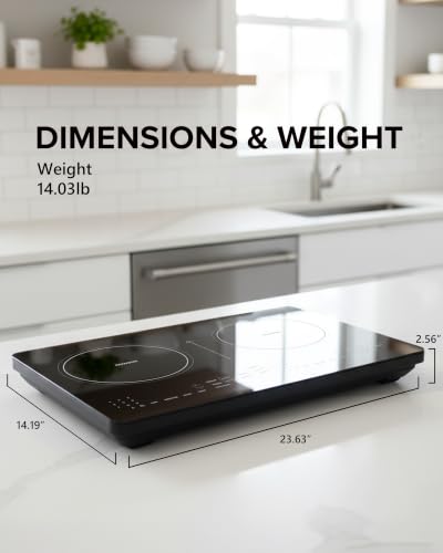 Nuwave PIC Double Portable Induction Cooktop, 900W/1500W/1800W Options