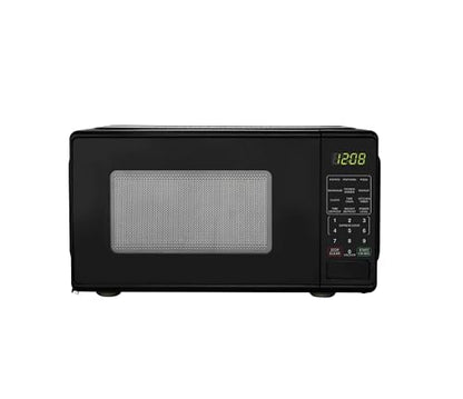 0.7 Cu Ft 700W Compact Countertop Microwave Oven Black Small Microwave with Turntable Defrost Child Lock for Kitchen Dorm Office