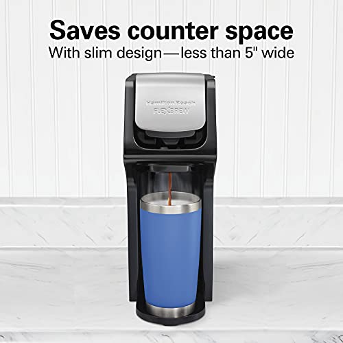 Hamilton Beach FlexBrew Single Serve Coffee Maker, Coffee Machine Compatible with Pod Packs and Grounds, Black Next Gen (49900)