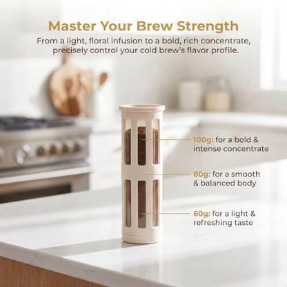 Xarfxco Cold Brew Coffee Maker, 40oz BPA-Free Iced Coffee and Tea Pitcher