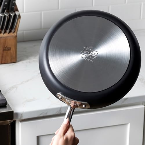 All-Clad HA1 Expert Hard Anodized Nonstick Square Grill Pan For Stovetop 11x11 Inch Oven-Safe Up to 500°F, Grilling, Professional Cookware, Dishwasher-Friendly, Oven-Safe Up to 500°F, Black