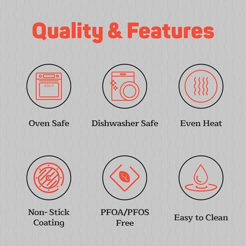 Non-Stick Pizza Pan 1 Pack, 13 Inch Round Carbon Steel Pizza Tray with Perforated Holes for Crispy Crust, PFOAPFOSPTFE Free, Dishwasher & Oven Safe Up To 450°F, Durable Nonstick Gray Coating