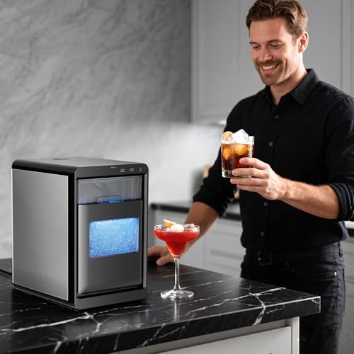 Antarctic Star Nugget Ice Maker Countertop 44Lb/Day LED Display Machine
