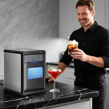 Antarctic Star Nugget Ice Maker Countertop 44Lb/Day LED Display Machine