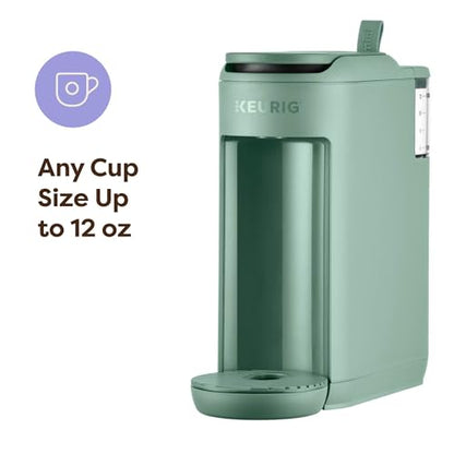 Keurig K-Mini Mate Single Serve K-Cup Pod Coffee Maker, Brews Up to 12 oz Cup, Compact Portable Coffee Machine for Small Spaces, Great for Dorms & Offices, Glamping Green