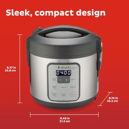 Instant Pot Zest 8 Cup One Touch Rice Cooker, From the Makers of Instant Pot, Steamer, Cooks Rice, Grains, Quinoa and Oatmeal, 8-cup cooked/4-cup uncooked, No Pressure Cooking Functionality