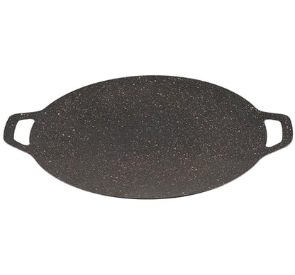 Thin Korean Grill Pan, 11 Inch Iron with Non-stick Coating Baking Tray on Heating Stove for Home, Party Travel and Outdoor (11.8 inch)