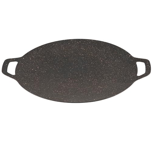 Thin Korean Grill Pan, 11 Inch Iron with Non-stick Coating Baking Tray on Heating Stove for Home, Party Travel and Outdoor (11.8 inch)