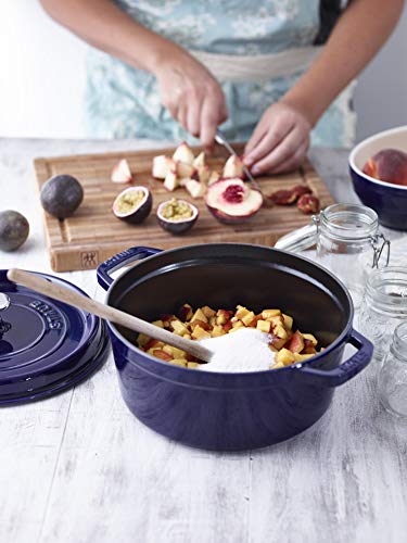 Staub Cast Iron 4-qt Round Cocotte - Dark Blue