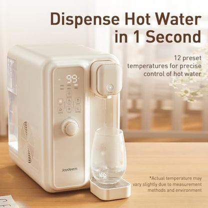 Joydeem Instant Hot & Cold Water Dispenser, Automatic Tea & Coffee Brewer, Adjustable Temperature and Volume, BPA Free, 3.5L 120Oz