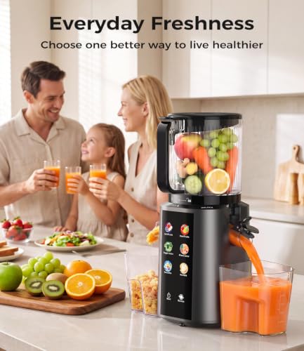 ONELIVE Cold Press Juicer Machine, 6.5" Wide Chute, 3L, Easy to Clean