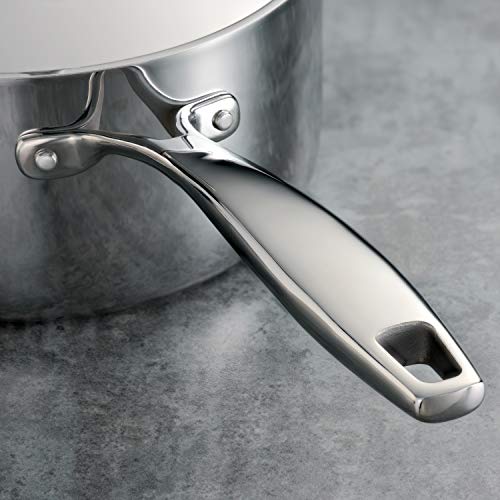 Tramontina Signature Tri-Ply Clad Stainless Steel 10-Piece Cookware Set with Lids, Pots and Pans Kitchen Set, Induction-Ready, Dishwasher-Safe, NSF-Certified, Made in Brazil