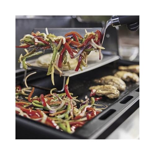 Weber Rust‑Resistant Outdoor Griddle Insert, Full‑Size – Pre-Seasoned Carbon Steel Griddle for Summit and Genesis 300 Series (3 Burners), Gas Grills