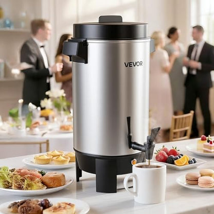 VEVOR Commercial Coffee Urn, 40 Cups, 6.3 qt 1090W Hot Beverage Dispenser